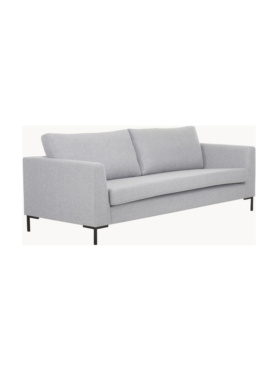 Sofa Luna (3-Sitzer), Bezug: 100 % Polyester Der strap, Gestell: Massives Buchenholz, Schi, Webstoff Grau, B 230 x T 95 cm