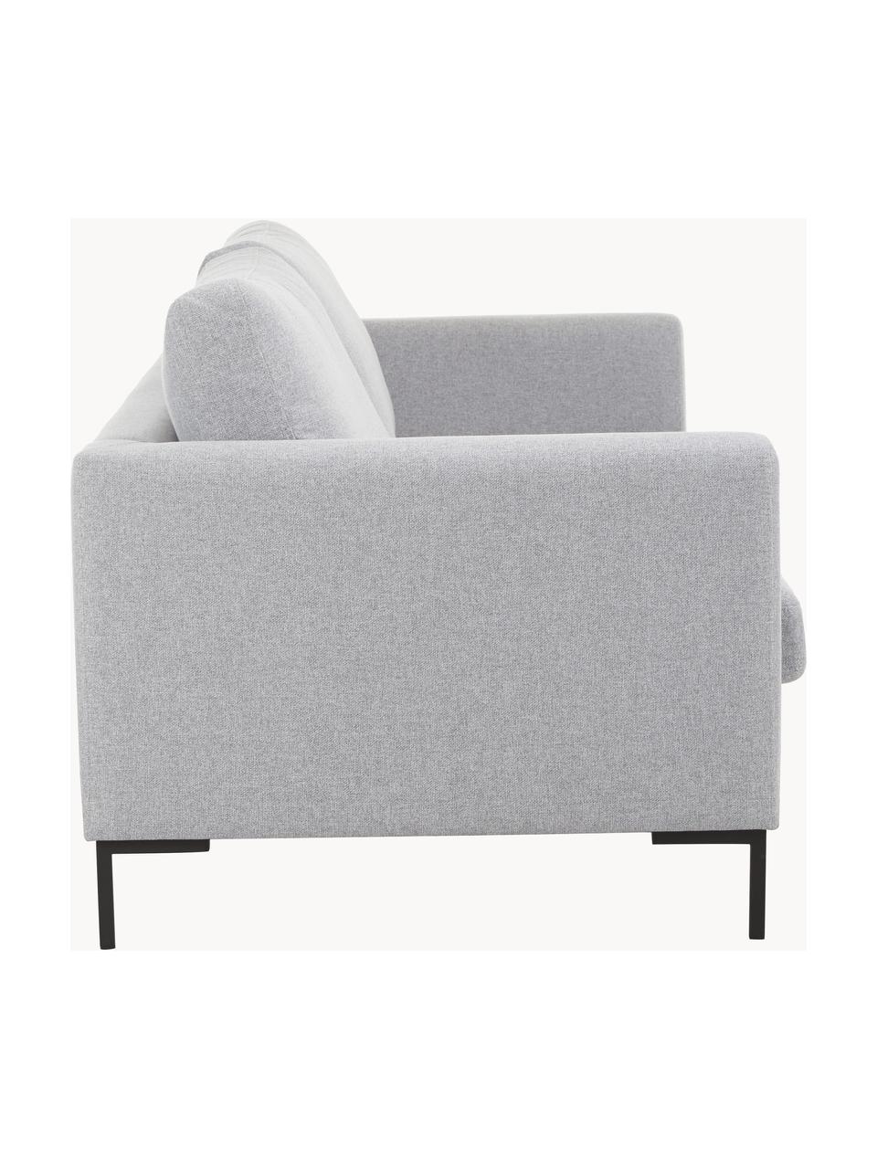 Sofa Luna (3-Sitzer), Bezug: 100 % Polyester Der strap, Gestell: Massives Buchenholz, Schi, Webstoff Grau, B 230 x T 95 cm