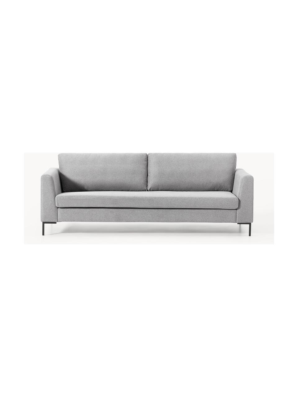 Sofa Luna (3-Sitzer), Bezug: 100 % Polyester Der strap, Gestell: Massives Buchenholz, Schi, Webstoff Grau, B 230 x T 95 cm