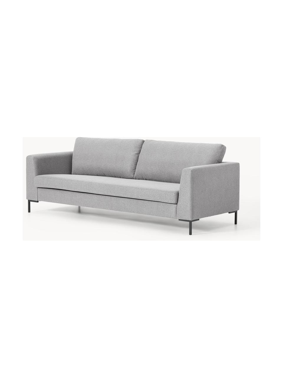 Sofa Luna (3-Sitzer), Bezug: 100 % Polyester Der strap, Gestell: Massives Buchenholz, Schi, Webstoff Grau, B 230 x T 95 cm