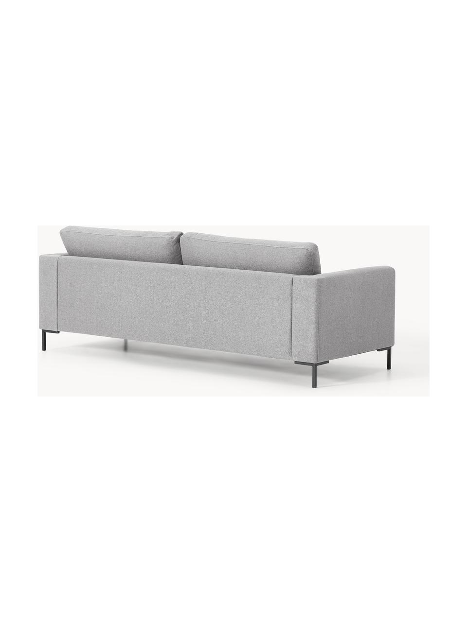 Sofa Luna (3-Sitzer), Bezug: 100 % Polyester Der strap, Gestell: Massives Buchenholz, Schi, Webstoff Grau, B 230 x T 95 cm