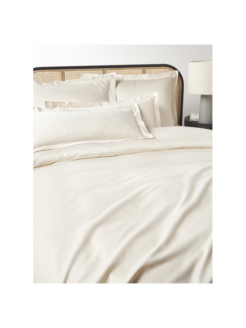 Baumwollsatin-Bettdeckenbezug Premium, Webart: Satin Fadendichte 400 TC,, Hellbeige, B 200 x L 200 cm