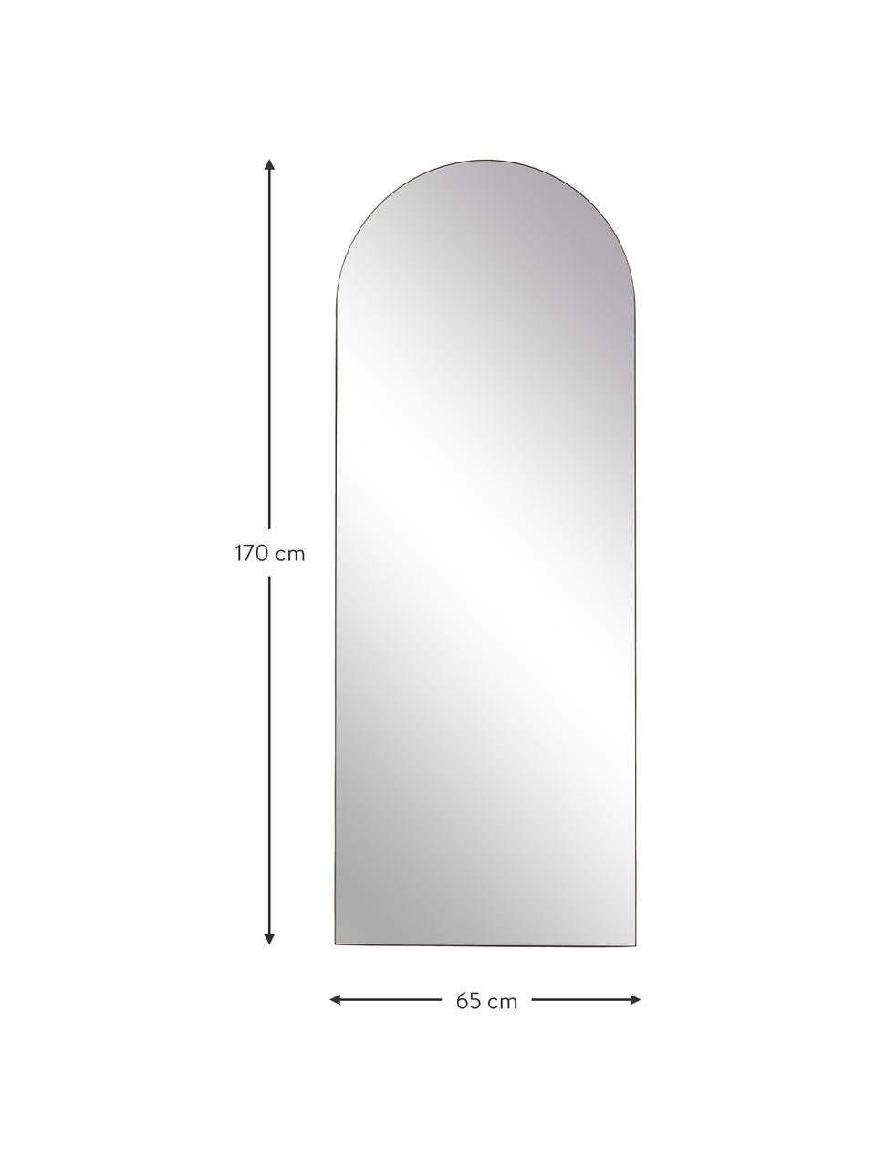 Lustro ścienne z metalową ramą Francis, Czarny, S 65 x W 170 cm