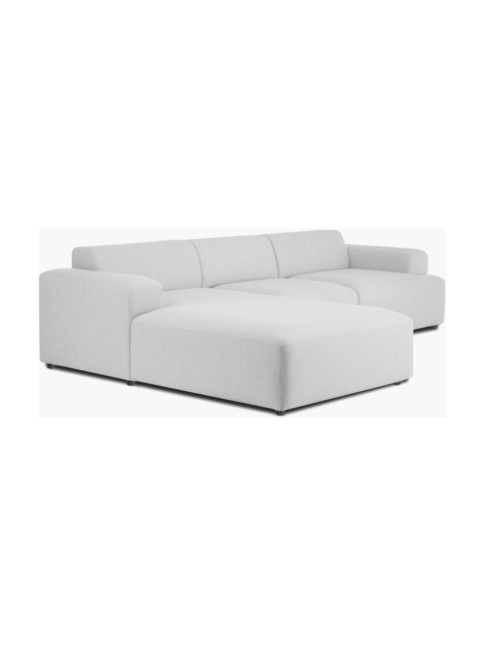 Ecksofa Melva (4-Sitzer), Bezug: 100% Polyester Der hochwe, Gestell: Massives Kiefernholz, Spa, Webstoff Hellgrau, B 319 x T 196 cm, Eckteil rechts