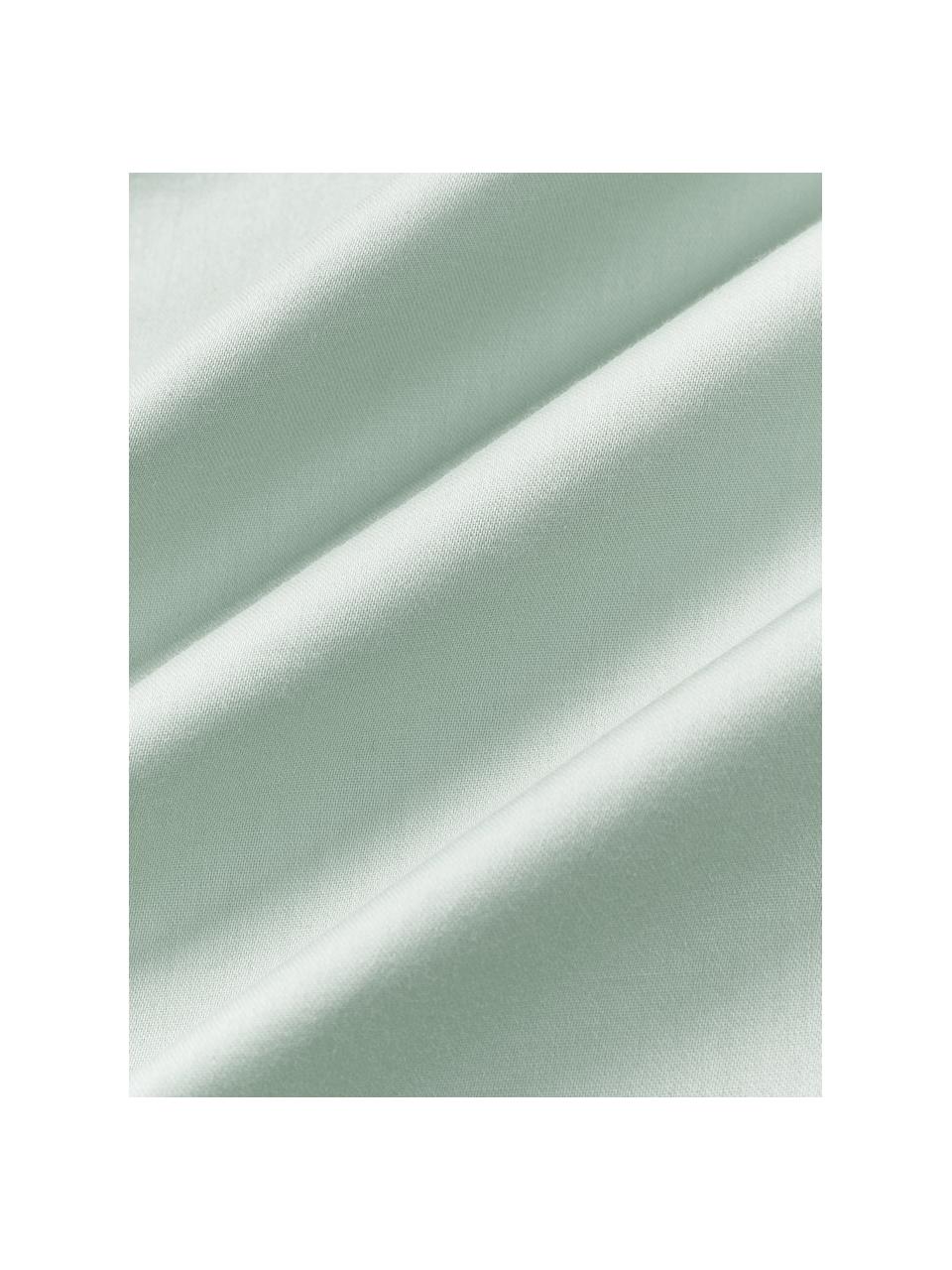 Funda nórdica de satén Comfort, Verde salvia, Cama 90 cm (155 x 220 cm)