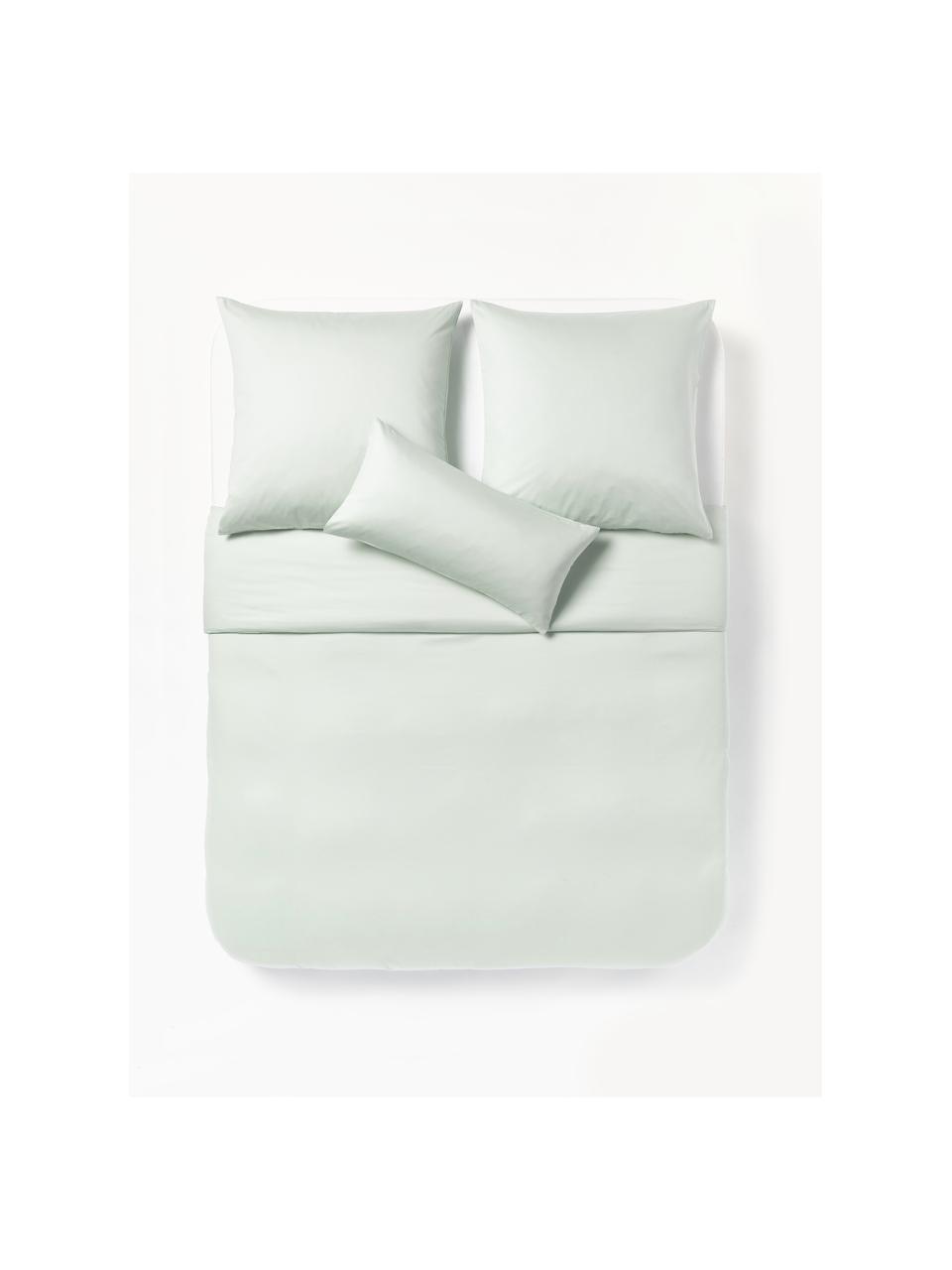 Baumwollsatin-Bettdeckenbezug Comfort, Webart: Satin Fadendichte 300 TC,, Salbeigrün, B 200 x L 200 cm