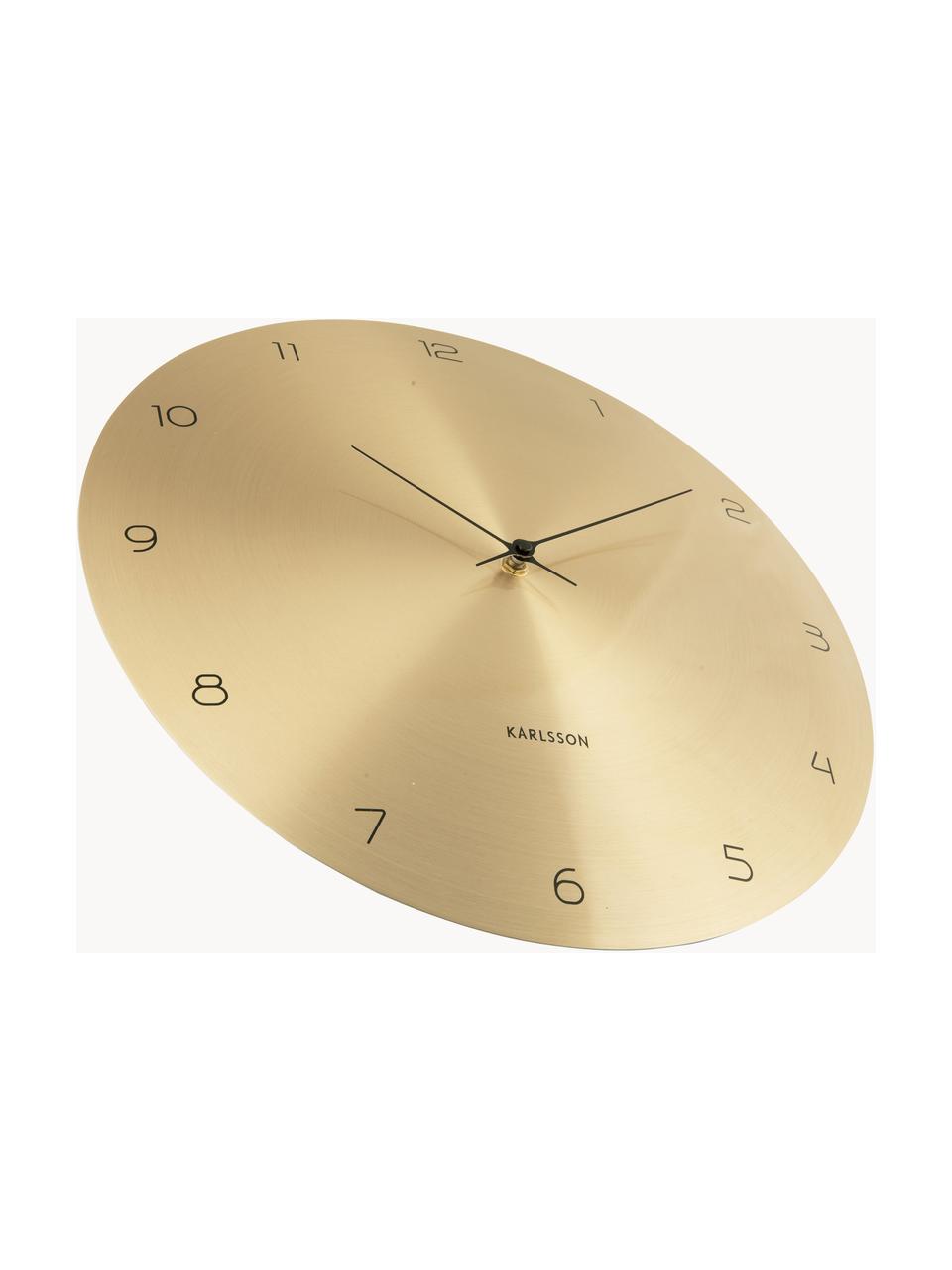 Zegar ścienny Dome, Metal powlekany, Odcienie złotego, Ø 40 x G 5 cm
