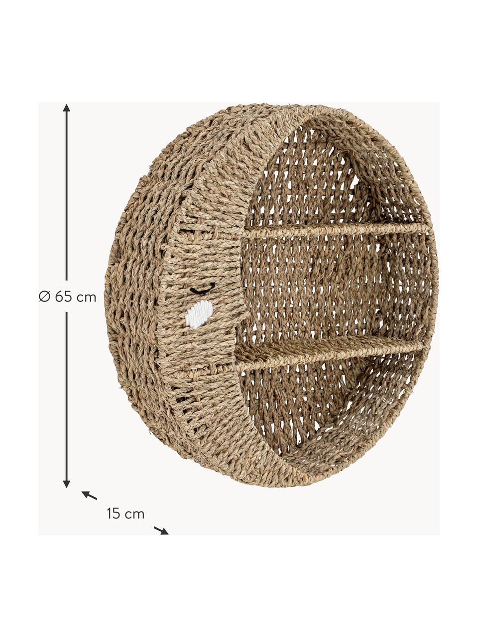 Mensola da parete per bambini Moony, Fibra naturale, Beige, Ø 65 cm