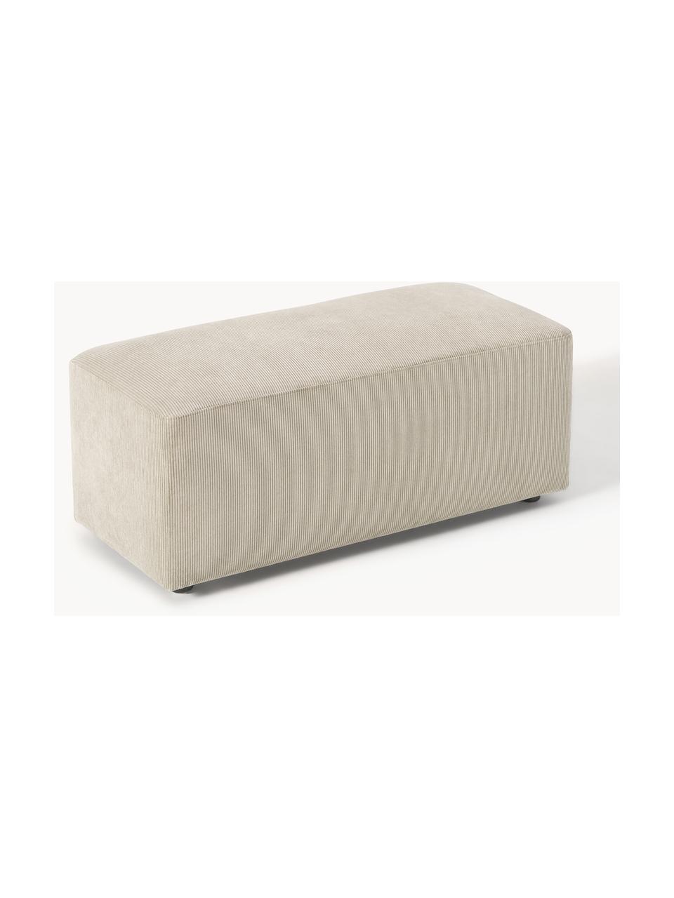 Cord-Hocker Melva, B 99 x T 42 cm, Bezug: Cord (92 % Polyester, 8 %, Gestell: Massives Kiefern- und Fic, Cord Hellbeige, B 99 x T 42 cm