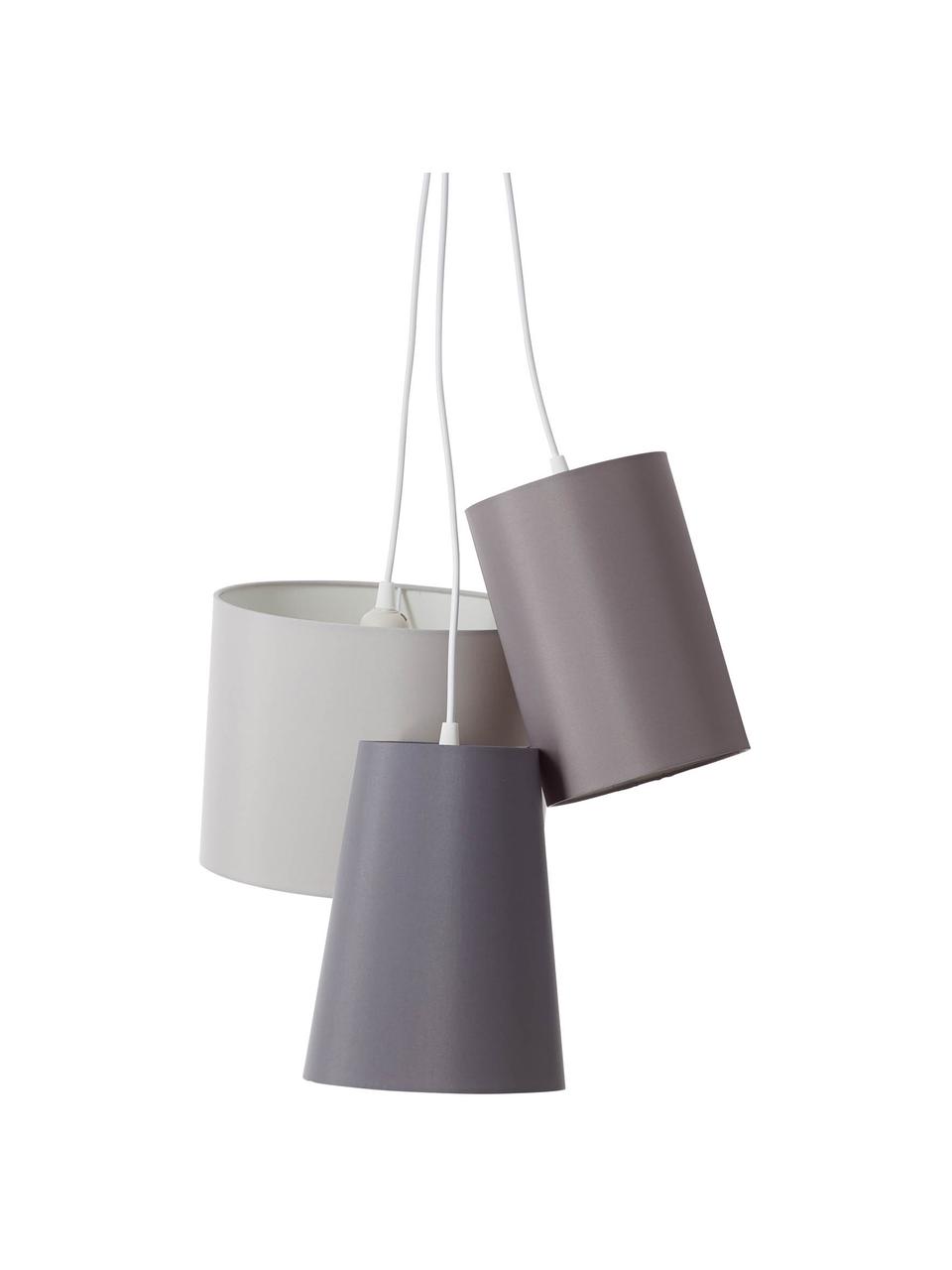 Suspension moderne 3 lampes Trial, Gris