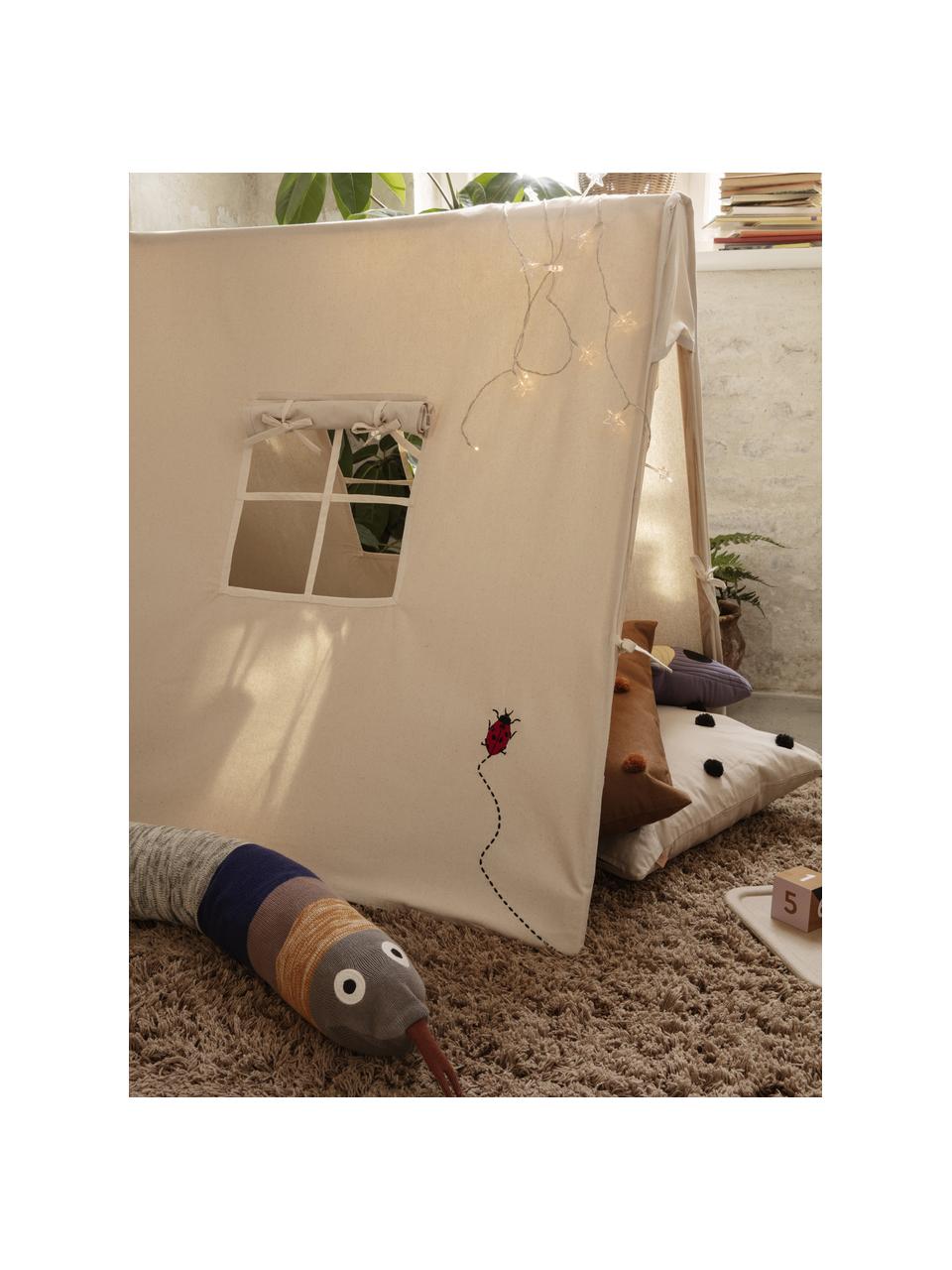 Spielzelt Ladybird aus Bio-Baumwolle, Bezug: Bio-Baumwolle, GOTS-zerti, Gestell: Holz, Off White, B 100 x H 100 cm