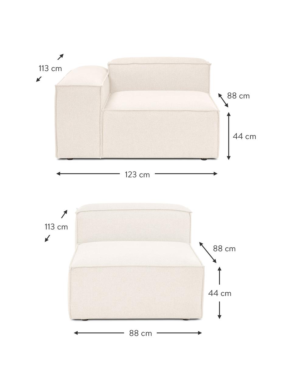 Modulares 4-Sitzer Sofa Dylan in Beige, Bezug: 100% Polyester Der strapa, Gestell: Massives Kiefernholz, Spe, Füße: Kunststoff Die Füße befin, Beige, B 335 cm x T 113 cm