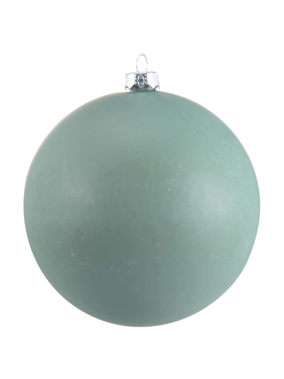 Boules de Noël Ammos, 12 élém., Plastique, Vert sauge, Lot de différentes tailles