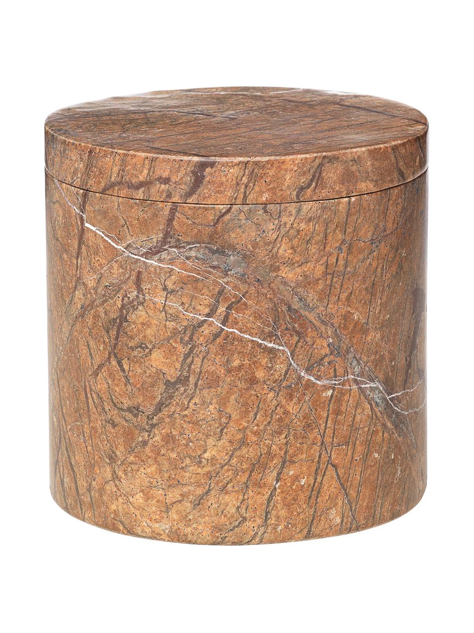 Marmeren opbergpot Osvald in bruin, Marmer 

Marmer is een natuurlijk gesteente en is daarom uniek in zijn korrel. Elk product is uniek, Bruine marmer, Ø 10 x H 10 cm