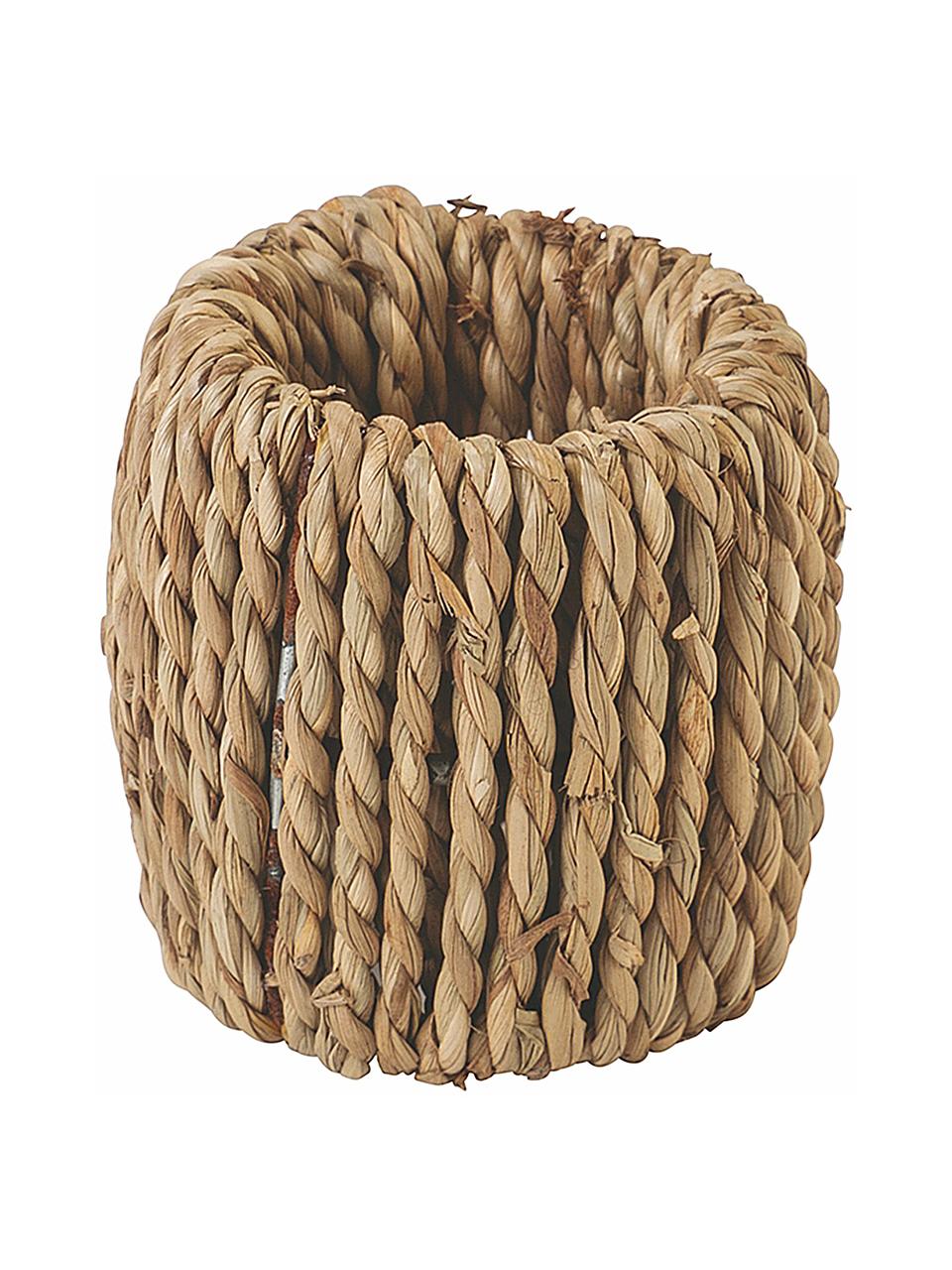 Obrączka na serwetkę Raffia, 6 szt., Rafia, Brązowy, Ø 5 cm