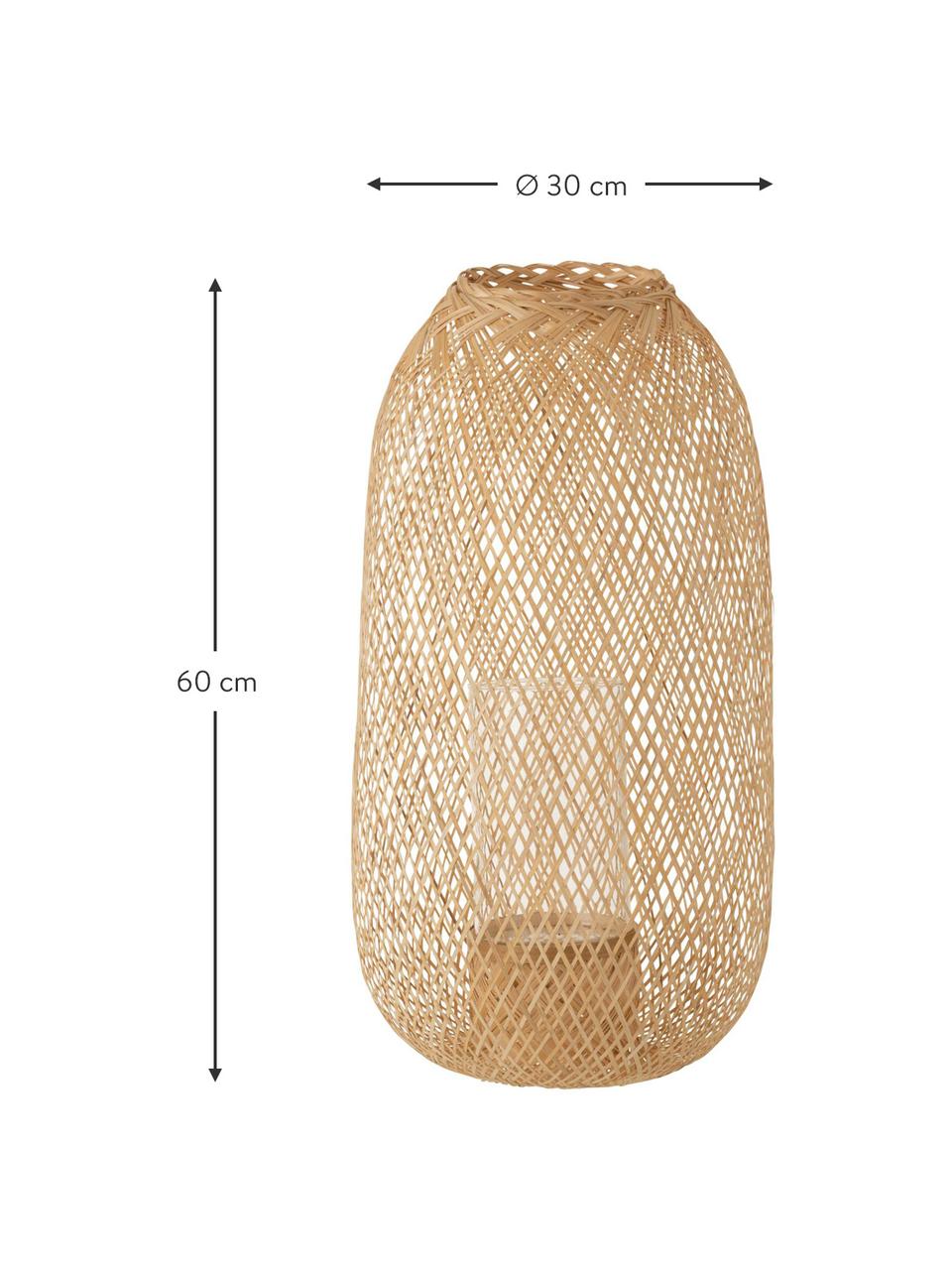 Lanterna in bambù Hazel, Legno chiaro, Ø 30 x Alt. 60 cm
