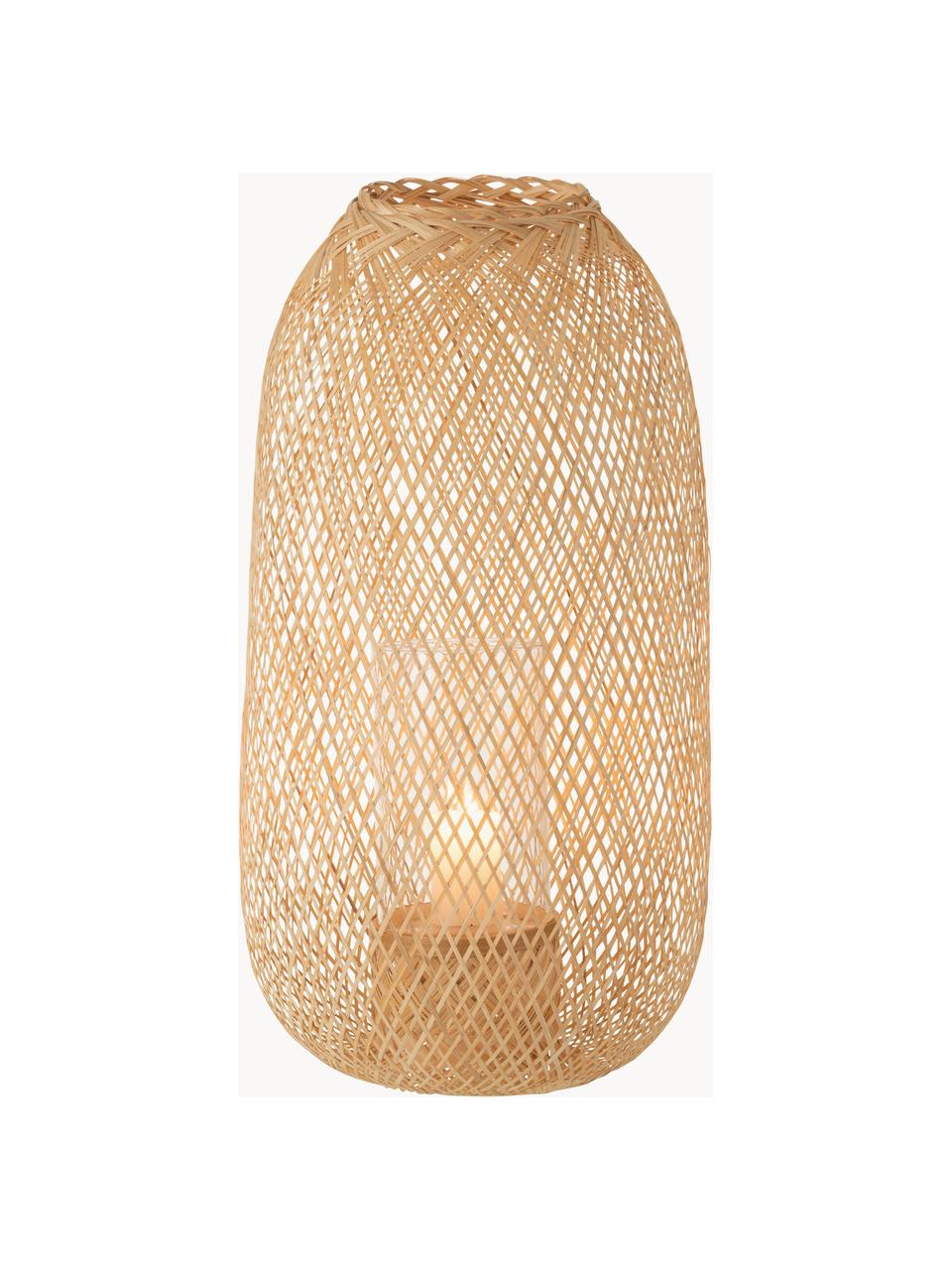 Lampáš z bambusu Hazel, Svetlé drevo, Ø 30 x V 60 cm