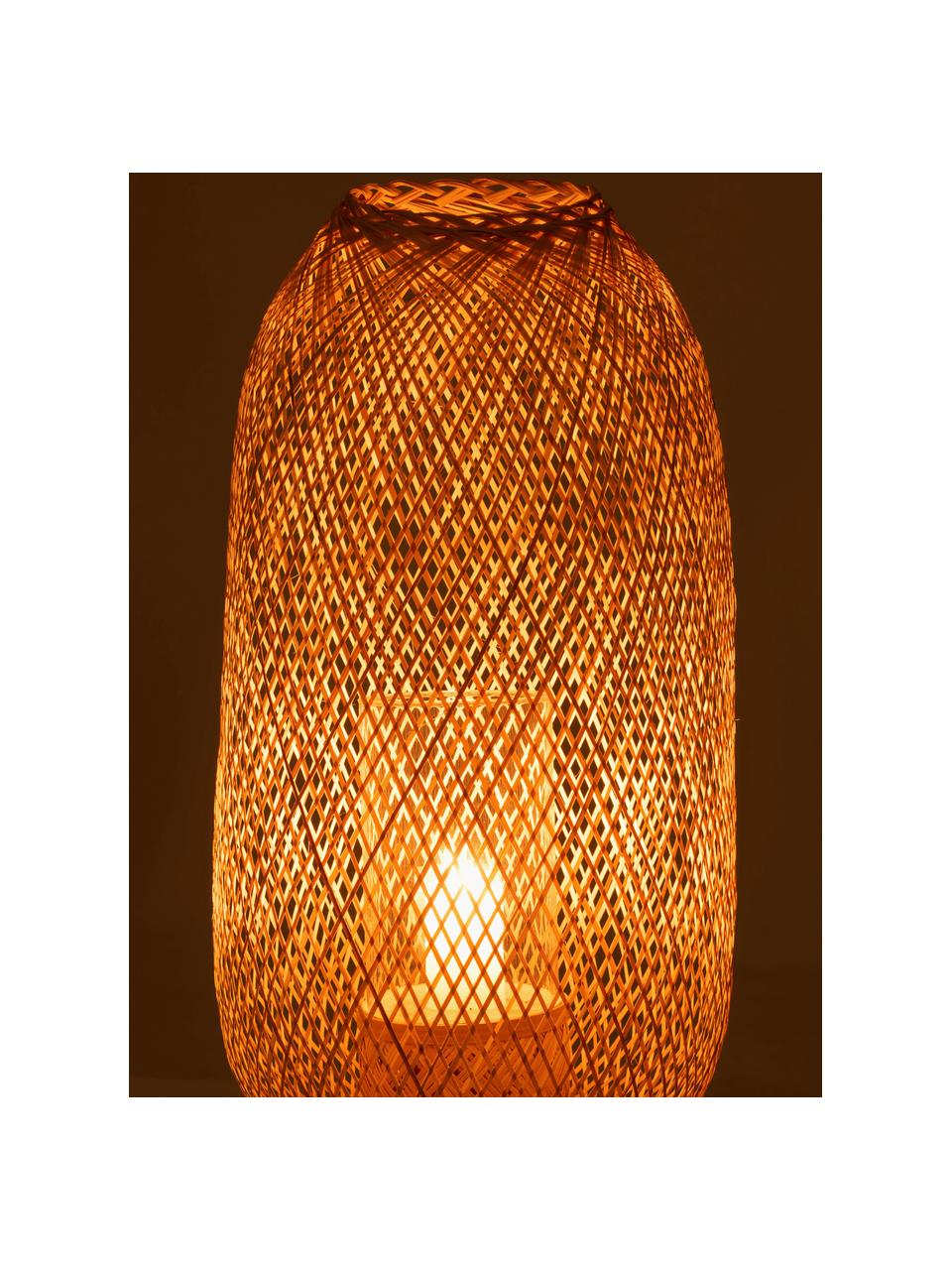 Lantaarn Hazel van bamboehout, Licht hout, Ø 30 x H 60 cm