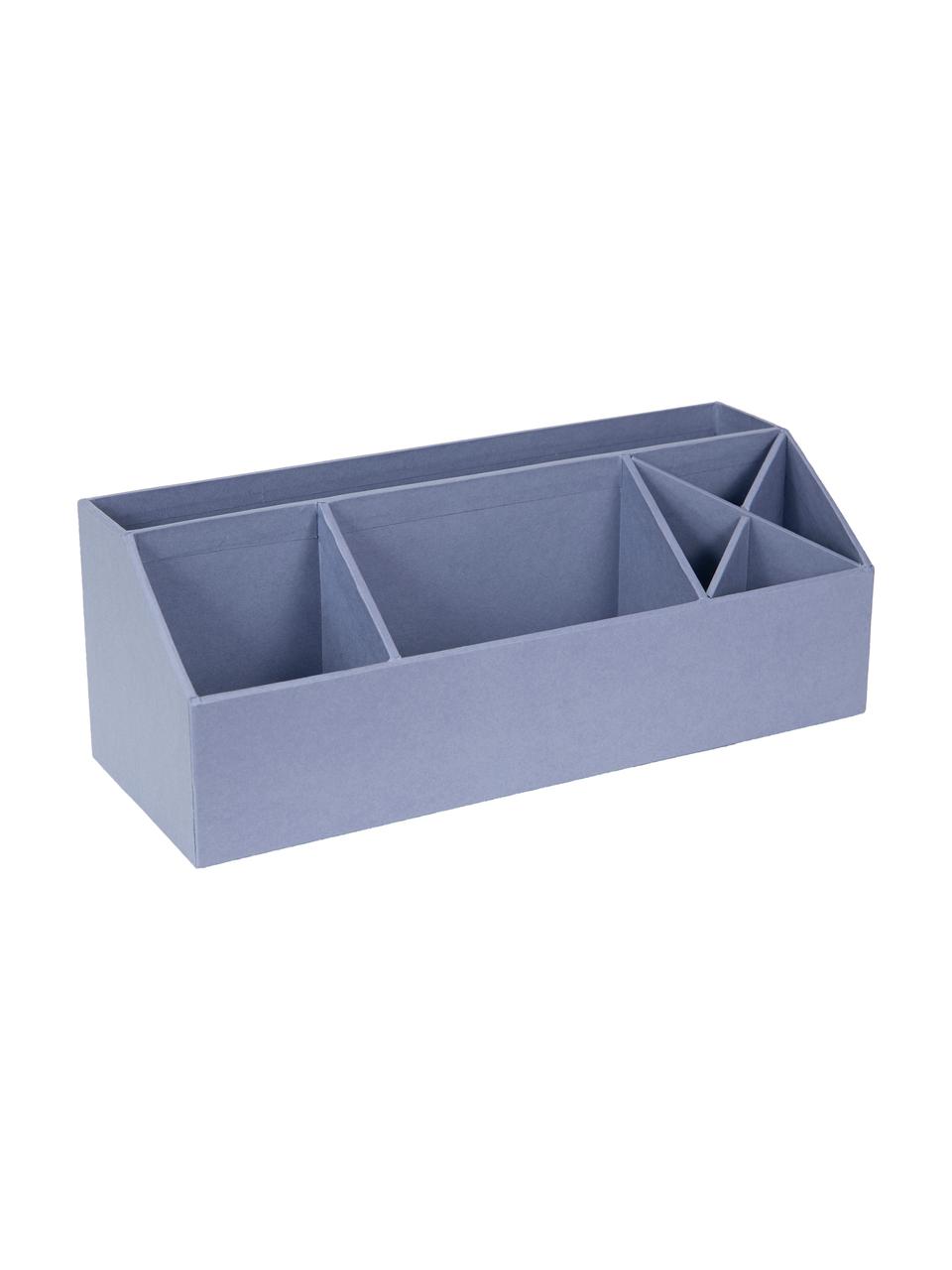 Bureau organizer Elisa, Massief, gelamineerd karton, Duifblauw, B 33 x H 13 cm