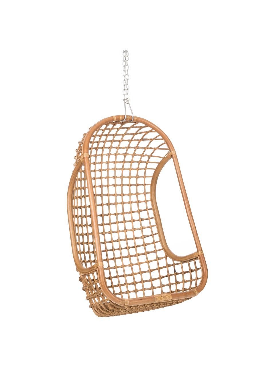 Poltrona sospesa in rattan Schwing, Rattan, Larg. 72 x Alt. 110 cm