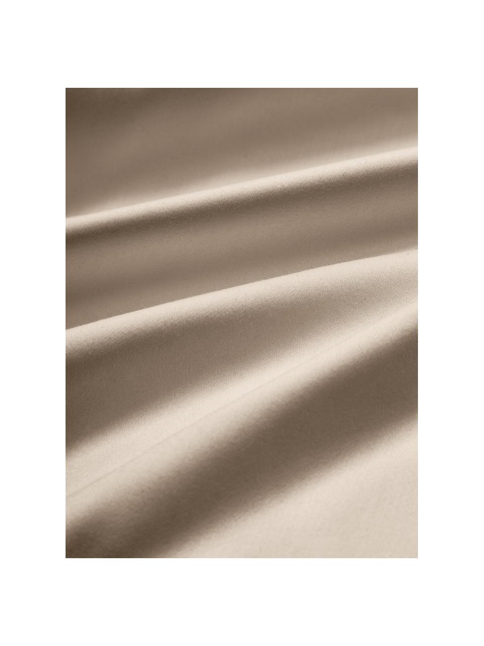 Baumwollsatin-Kopfkissenbezug Premium, Webart: Satin Fadendichte 500 TC,, Beige, B 40 x L 80 cm