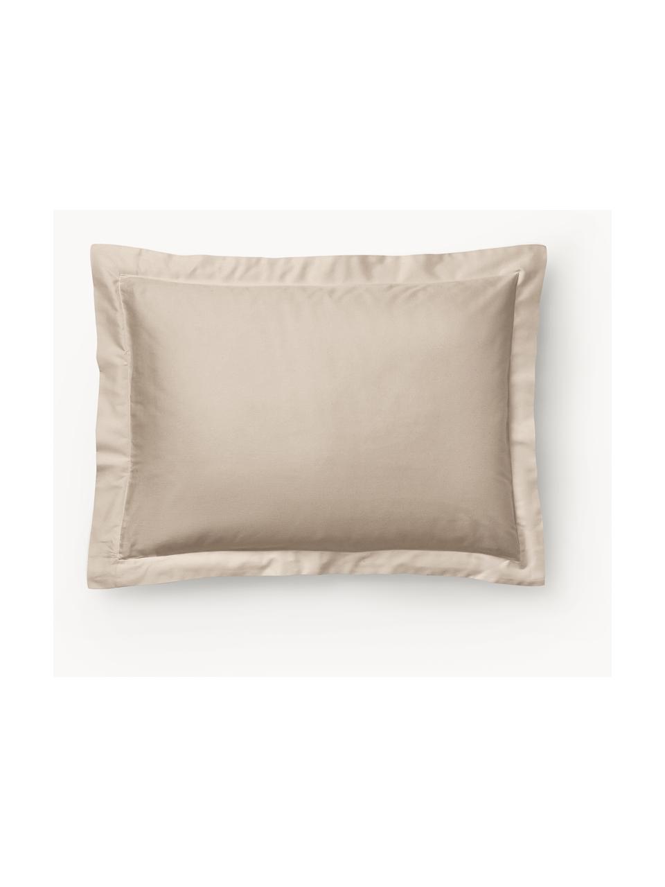 Baumwollsatin-Kopfkissenbezug Premium, Webart: Satin Fadendichte 500 TC,, Beige, B 40 x L 80 cm