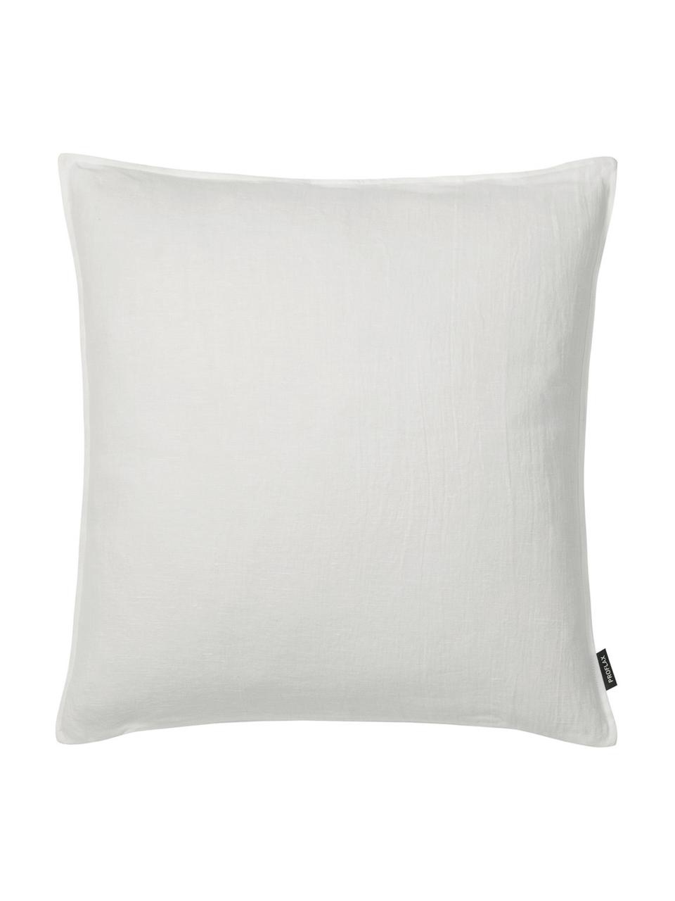 Poszewka na poduszkę z lnu z efektem sprania Sven, 100% len, Złamana biel, S 60 x D 60 cm