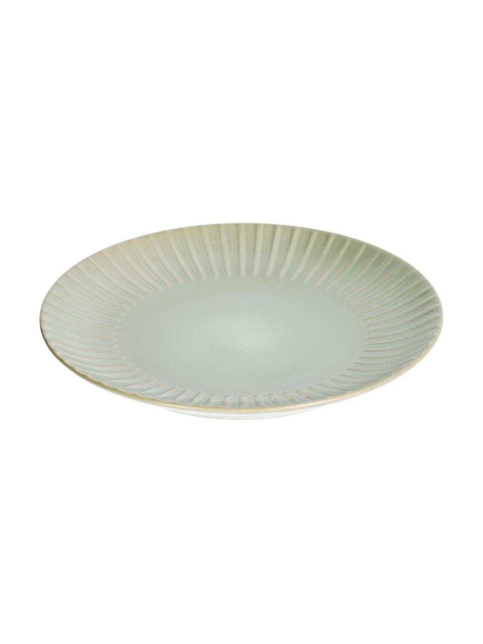 Assiettes plates en céramique Itziar, 2 pièces, Céramique, Vert clair, Ø 27 x haut. 2 cm