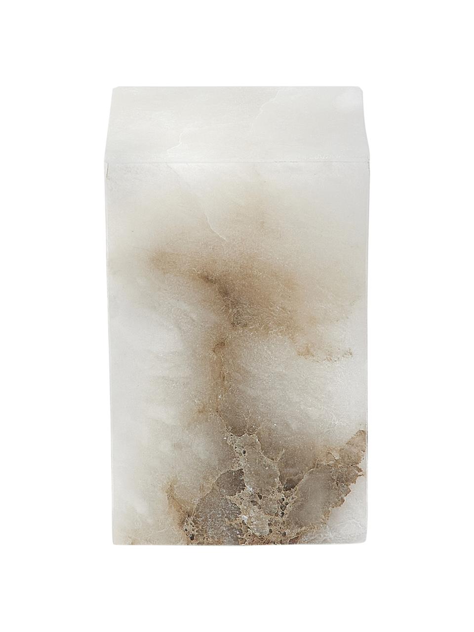 Serre-livres Nell, 2 pièces, Pierre, Beige, marbré, larg. 10 x long. 16 cm