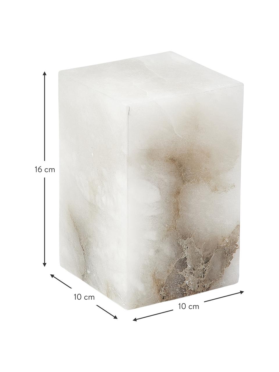 Sujetalibros Nell, 2 uds., Piedra, Mármol beige, An 10 x Al 16 cm