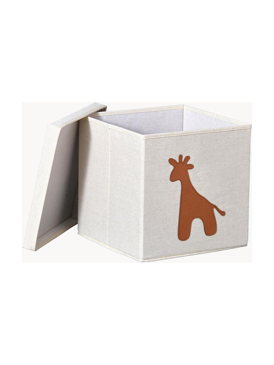 Úložný box Premium, Světle béžová, žirafa, Š 30 cm, H 30 cm