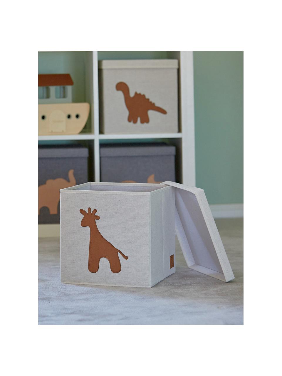 Aufbewahrungsbox Premium, Hellbeige, Giraffe, B 30 x T 30 cm