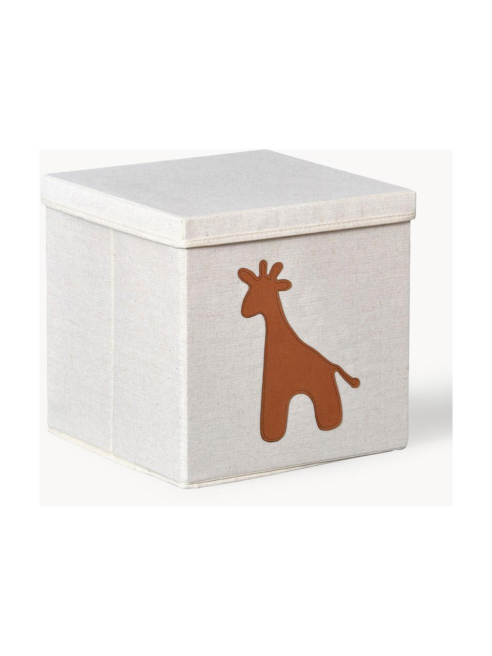 Aufbewahrungsbox Premium, Hellbeige, Giraffe, B 30 x T 30 cm