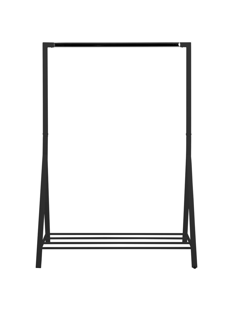 Stojan na oblečenie Brent, Kov s práškovým náterom, Čierna, Š 117 x H 59 cm
