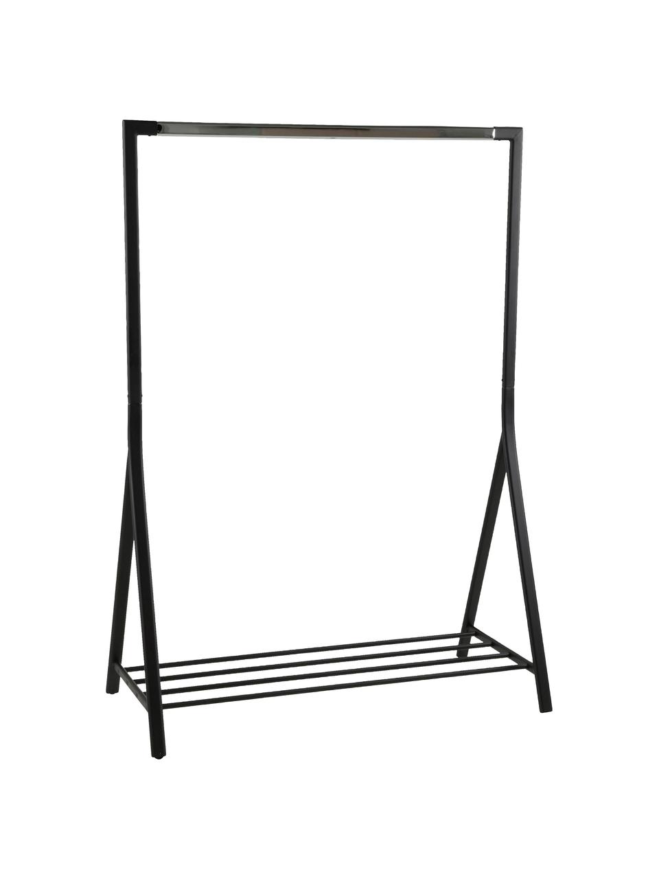 Appendiabiti aperto nero Brent, Metallo verniciato a polvere, Nero, Larg. 117 x Prof. 59 cm