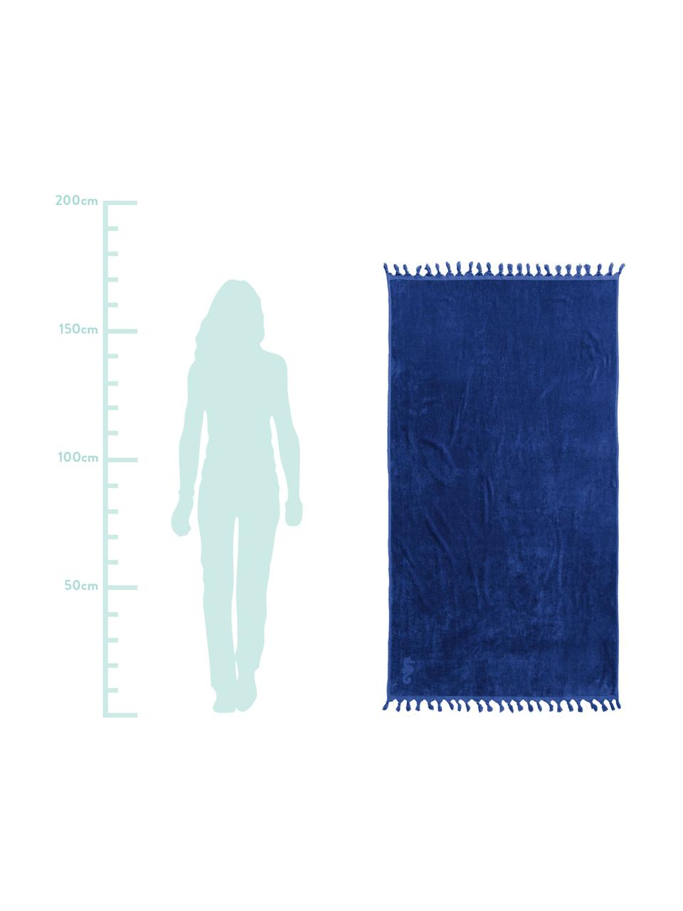 Fouta Lushie, Algodón
Gramaje medio, 355 g/m², Azul oscuro, An 100 x L 180 cm