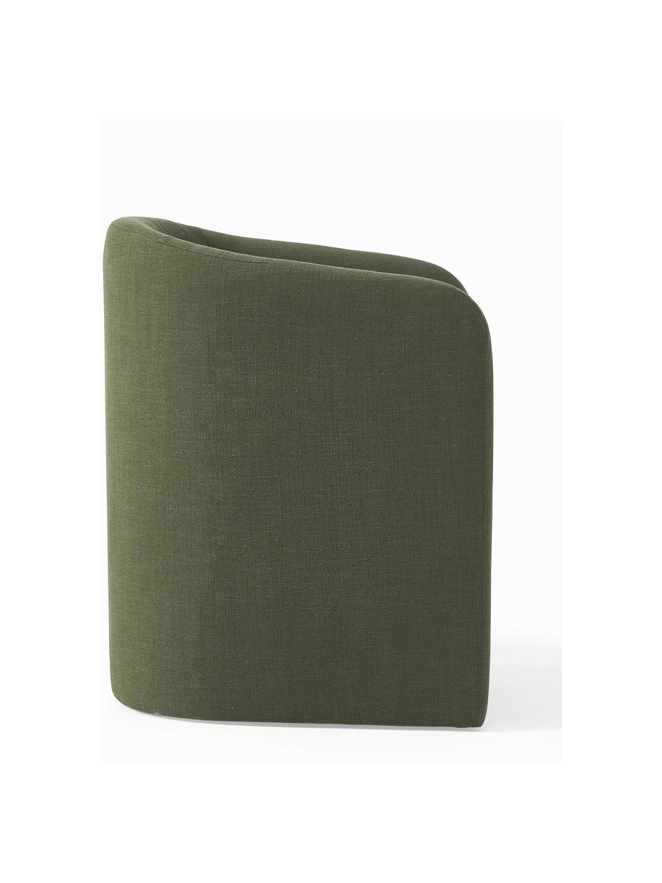 Sillón Mairo, Tapizado: 54% poliéster, 36% viscos, Estructura: madera de pino maciza con, Tejido verde oscuro, An 62 x Al 77 cm