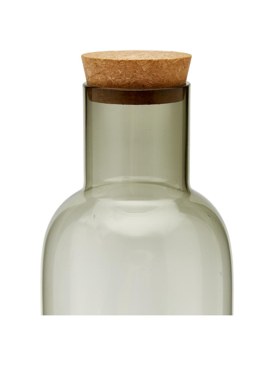 Bottiglia in vetro grigio con tappo in sughero Clearance, 1 L, Grigio trasparente, Alt. 25