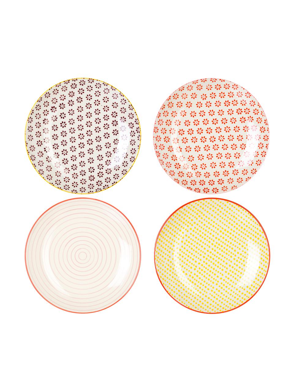 Súprava raňajkových tanierov s jemným vzorom Susie, 4 diely, Viac farieb