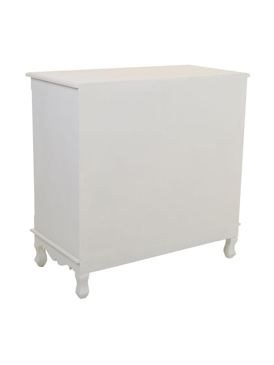 Cómoda de madera de pino Ona, Madera de pino, Madera de pino pintada blanco, An 81 x Al 81 cm
