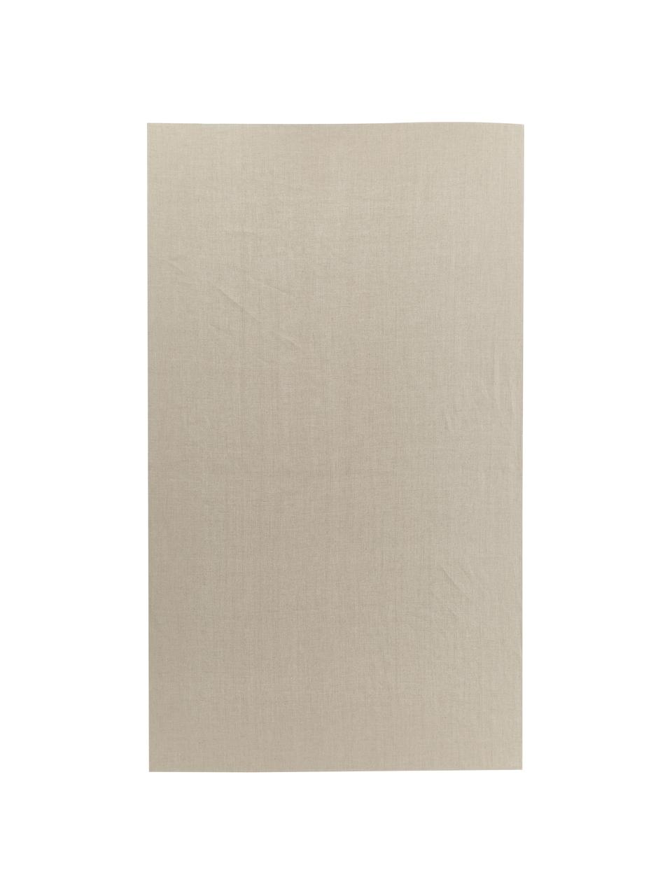 Tovaglia in lino beige Heddie, 100% lino, Beige, Per 4-6 persone (Larg.145 x Lung. 200 cm)