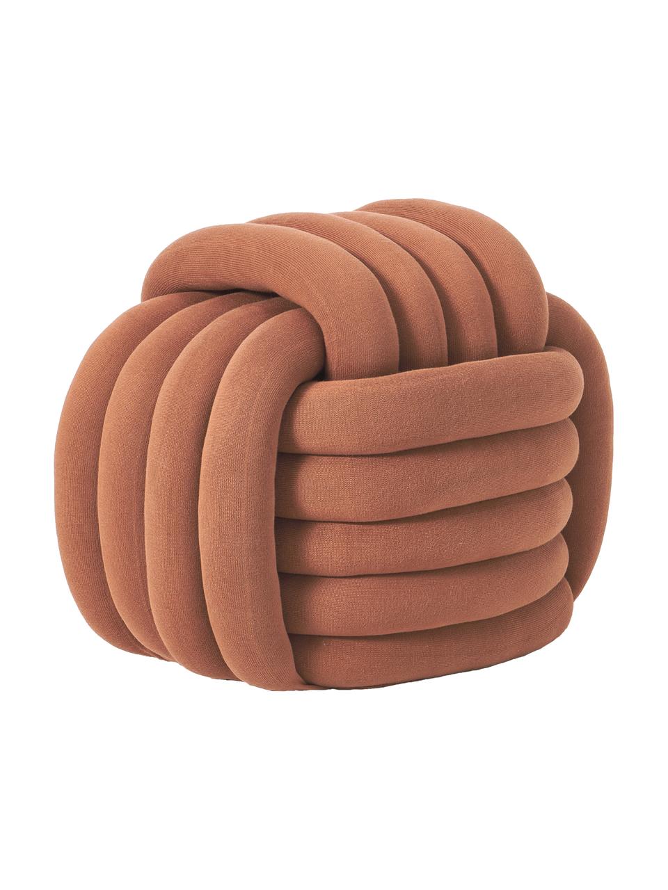 Puf supeł Twist, Rdzawoczerwony, S 54 x W 45 cm