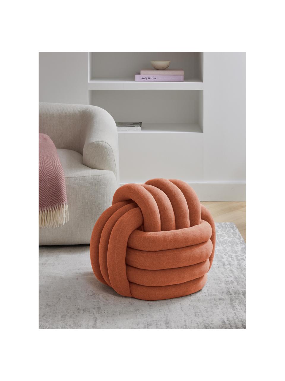 Taburetka v tvare uzla Twist, Terakotová, Š 54 x V 45 cm