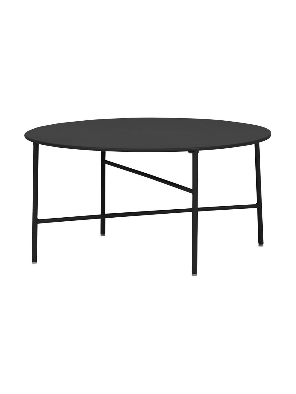 Ogrodowy stolik kawowy z metalu Vitus, Metal powlekany, Czarny, Ø 70 x W 35 cm