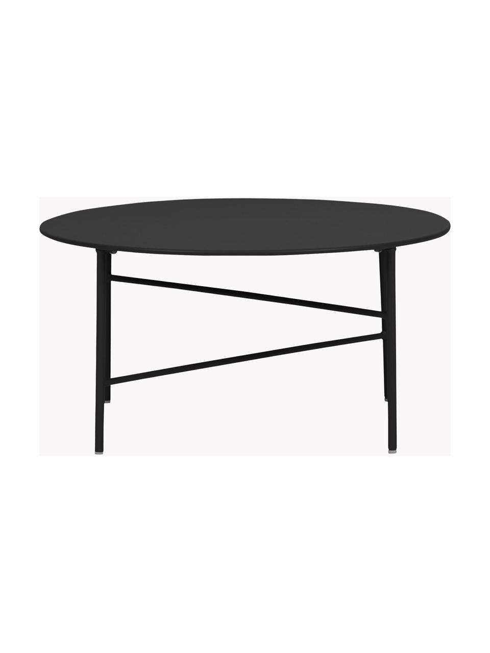 Zahradní konferenční stolek z kovu Vitus, Potažený kov, Černá, Ø 70 cm, V 35 cm