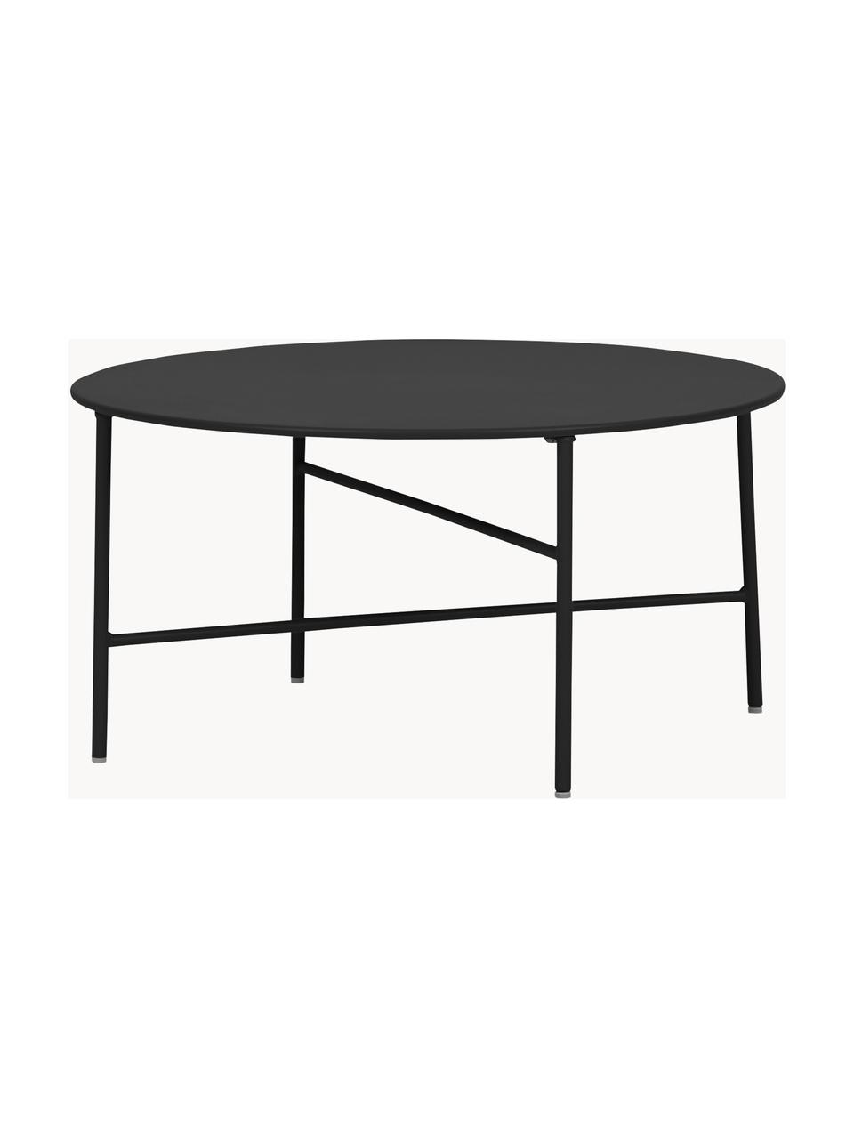 Garten-Couchtisch Vitus aus Metall, Metall, beschichtet, Schwarz, Ø 70 x H 35 cm