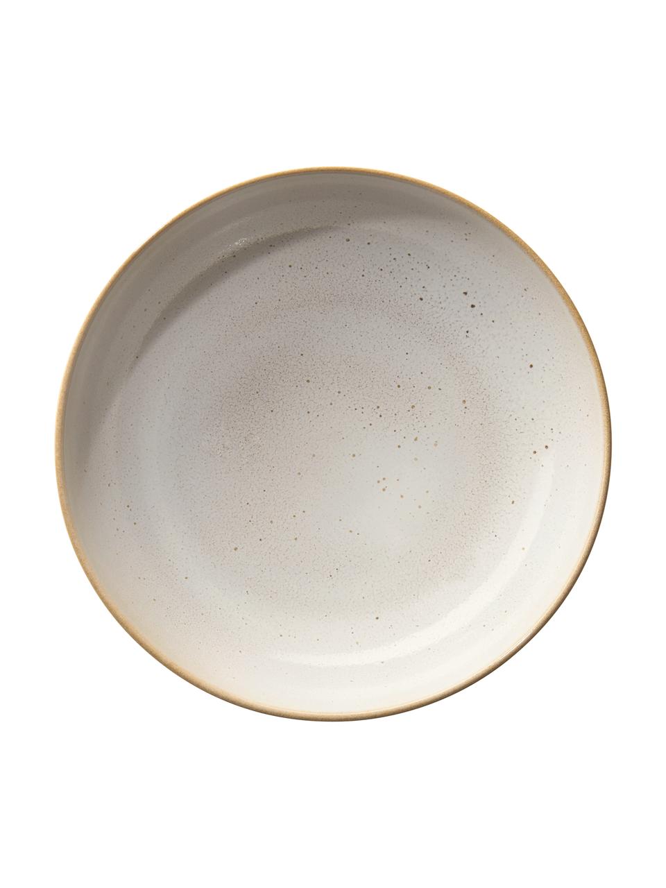 Assiette creuse rustique Saisons, Ø21 cm, 6 pièces, Grès cérame, Beige, Ø 21 x haut. 6 cm