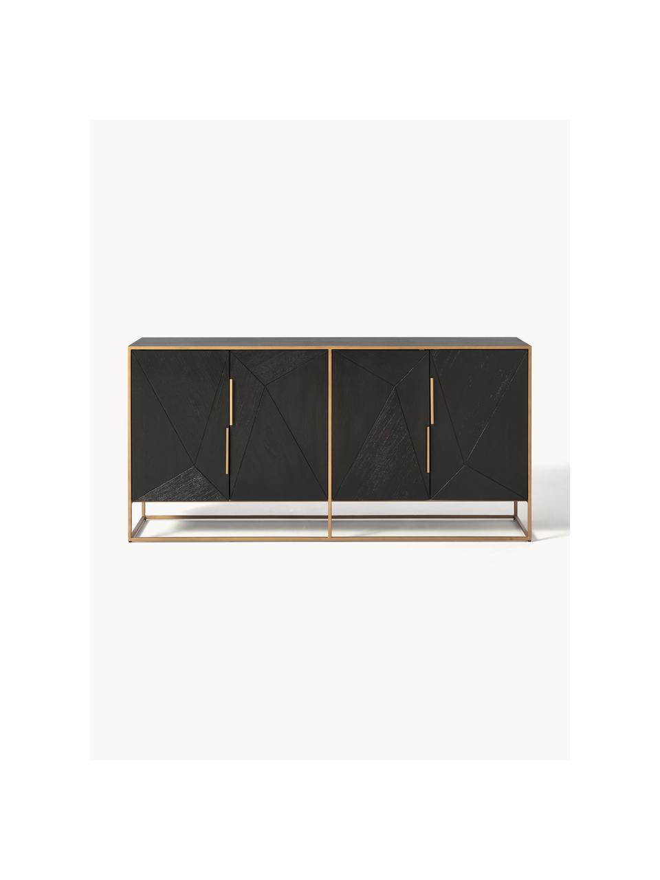 Credenza in legno di mango Harry, Legno di mango, dorato, Larg. 175 x Alt. 85 cm