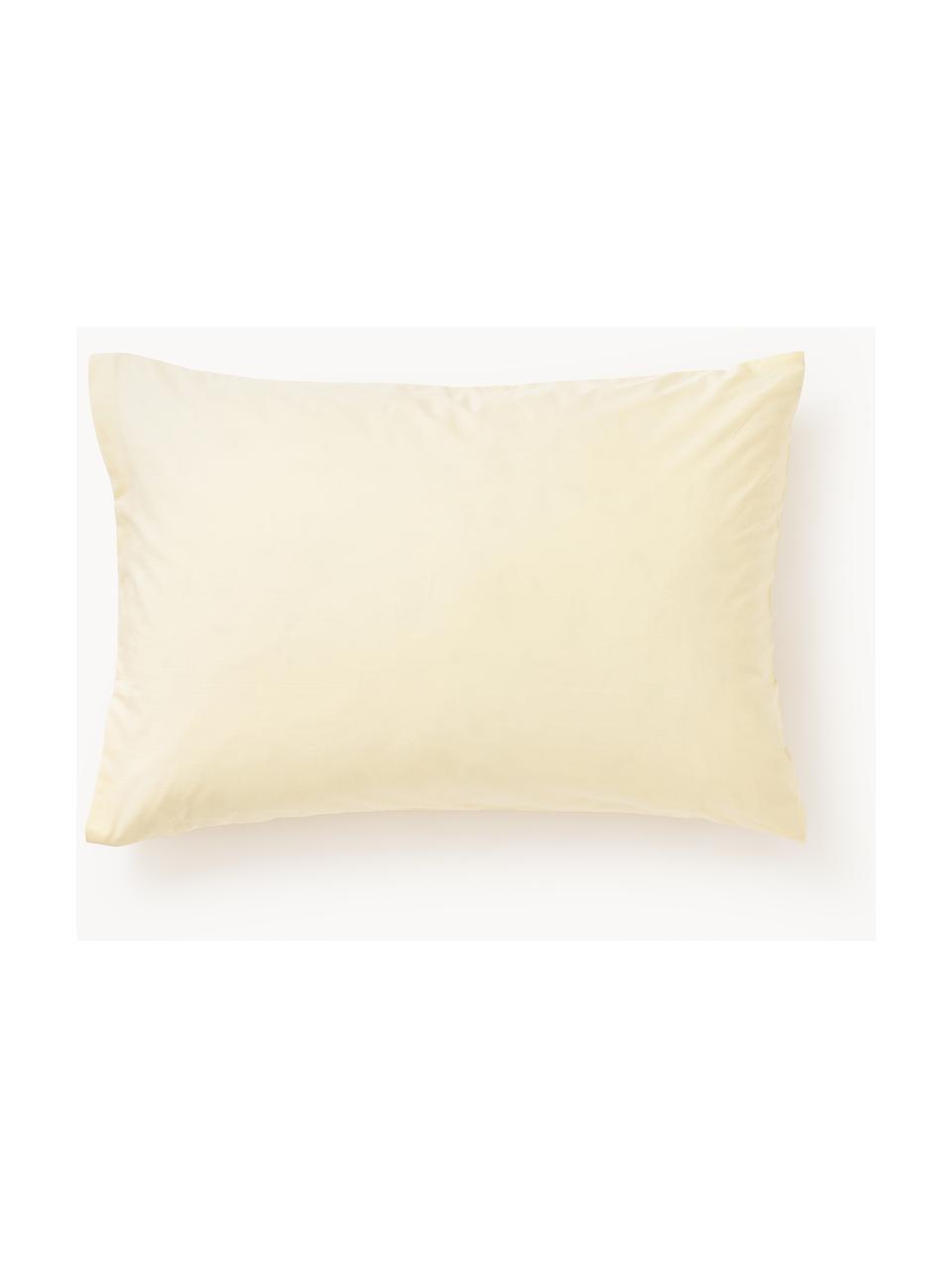 Funda de almohada de percal Elsie, Amarillo claro, An 45 x L 110 cm