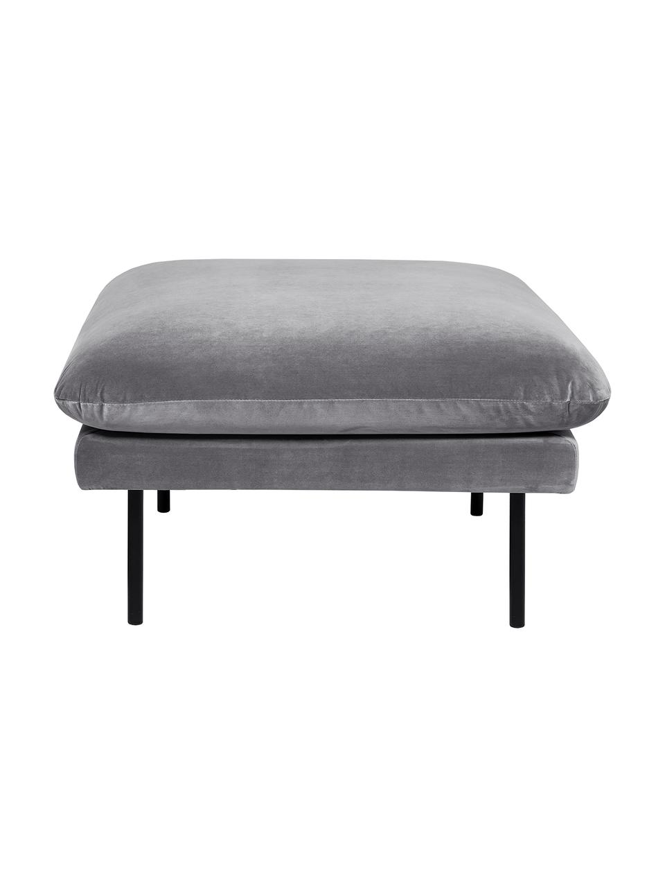 Sametová podnožka Moby, Šedá, Š 78 cm, H 78 cm
